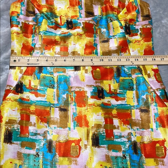 NWOT Tahari ASL Abstract Print Dress Sheath Dress Sz 2 - Picture 5 of 11